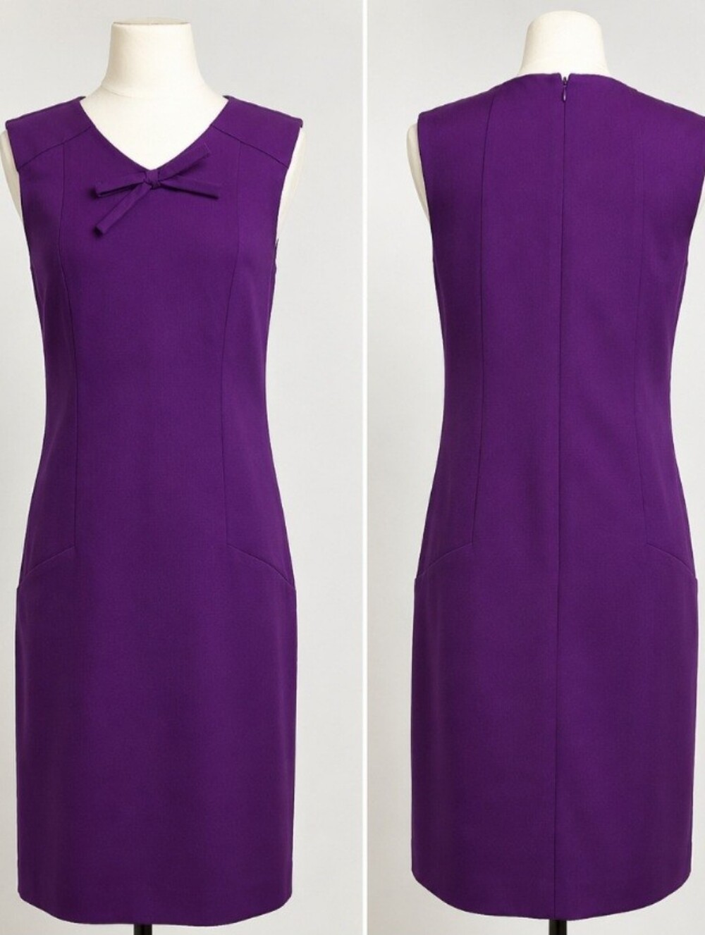 Worth Purple Sleeveless Sheath Dress - Size 4